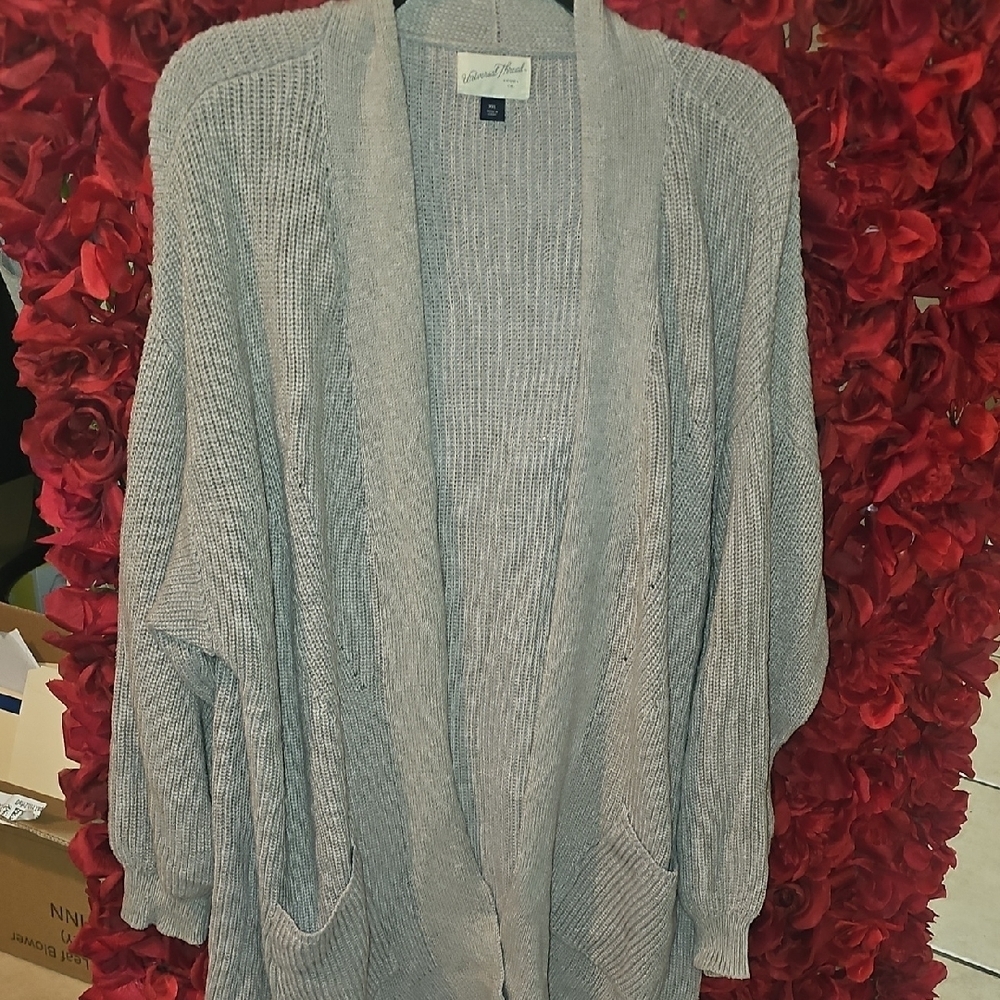 Universal Thread Women's Open Front Knit Taupe Cardigan Size XXLarge